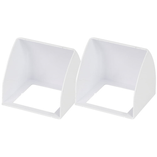 Doorbell Cover ABS White Universal Fitting 2 pcs