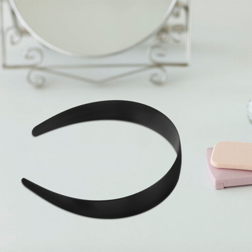 OUNONA Plastic Headband Wide Hard Plain Solid Color 10pcs