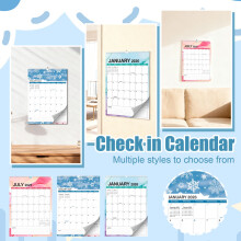 Monthly Wall Calendar for Living Room – Decorative & Practical Organizer, Spiral Bound