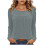 Women's Casual Pullover Top Round Neck Three-Quarter Sleeve 1