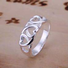 Inel de damă cu fluture și coroană din argint 925, bijuterii de modă, #6 #8 #8 #9 #10-3Heart-R090-#7