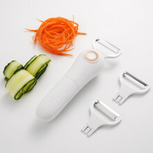 3-in-1 Motorized Orbital Vegetable Peeler with Stainless Steel Blades – Compatible with Potato, Carrot, Fruit, Cheese