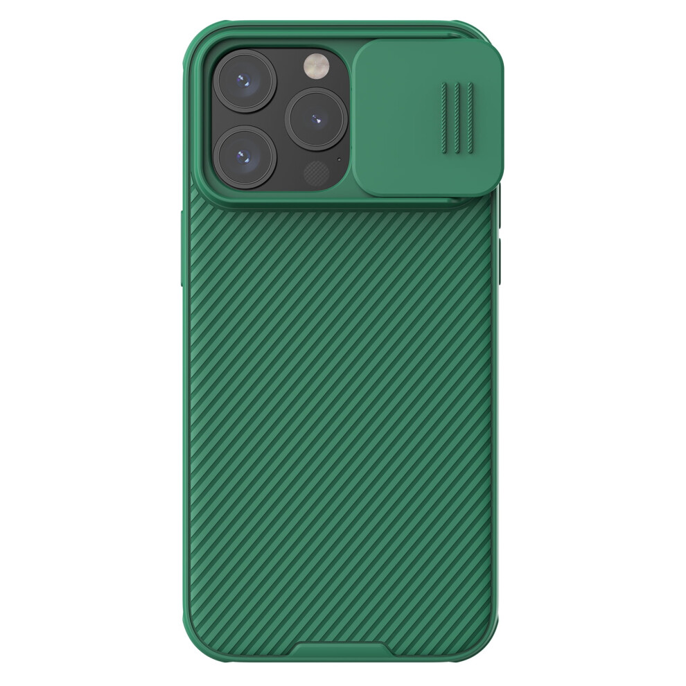 Allytech Magnetic Case For Iphone 15 Pro, Magsafe Compatible, Ultra-Thin Shockproof Anti-Slip With Sliding Camera Cover Â Dark Green 9097180872207