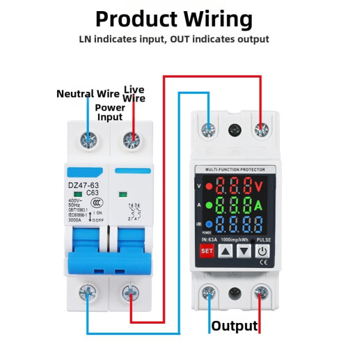 Adjustable Energy Meter With Overunder Voltage Protection For Home Use 2