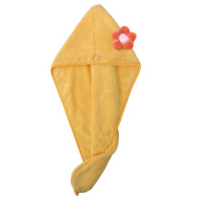Fleece Hair Dryer Towel, Thick & Absorbent, Soft Hands-Free Drying with Buttons, 100% Nylon, Gentle on Hair