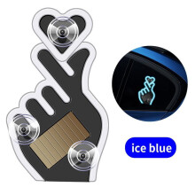 Solar-Powered Finger Heart Interior Light LED Multi-Color