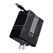 2-in-1 GaN-oplader 120W, nieuwe schaalbare, intrekbare 120W snelladermodule, alles-in-één opvouwbare oplaadadapter met stekker voor telefoon,