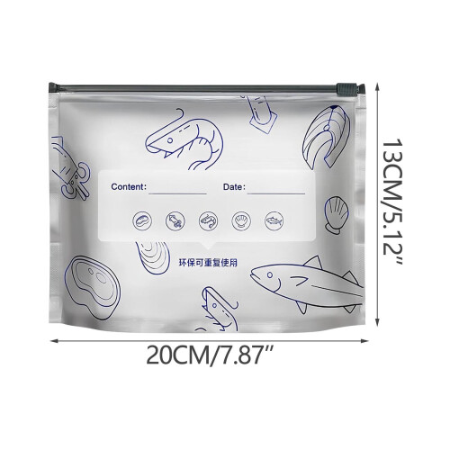 10 τεμάχια επαναχρησιμοποιήσιμες τσάντες Ziploc από αλουμινόχαρτο τροφίμων, τσάντες