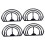 Brim Benders 4Pcs Plastic Rectangular for Hat and Cap Shaping Projects 4