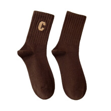 Women's Combed Embroidered Letter Athletic Crew Socks Casual Sports Wear Comfortable Everyday College Style