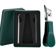 Eagle Beak Nail Clippers Wide Opening Toe Nail Clipper Ingrown Toenail Tool Kit-Green-boxed
