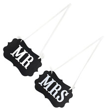 Guirlande en papier vintage « Monsieur et Madame » – Kraft noir