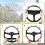 Golf Cart Steering Wheel Cover Paw Pattern Universal 6