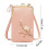 Mini Bolsa Transversal Vertical Feminina para Celular – Fecho de Clipe, 17,8 x 10,2 x 5 cm, Bege, Compatível com iPhone e Android 2