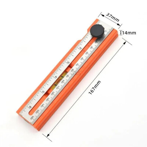 Multifunctional Adjustable Angle Ruler for Woodworking & DIY – Precision Measuring Gauge, Level, Drilling Guide, Carpenter Marking Tool 2