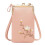 Mini Bolsa Transversal Vertical Feminina para Celular – Fecho de Clipe, 17,8 x 10,2 x 5 cm, Bege, Compatível com iPhone e Android 3
