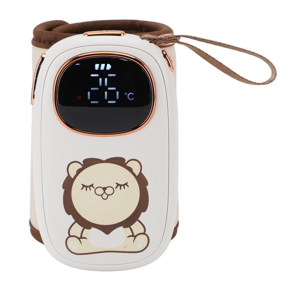 Portable Baby Bottle Warmer Sleeve, 8000mAh USB Rechargeable Constant Temperature Heating Wrap for Travel, 5.5x4.7x3.5in