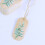 Green Leaf Hanging Tags Hawaii Gift Pattern 50 Pcs 7