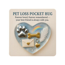 Pet Commemorative Heart Keepsake with Sympathy Card
