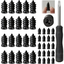 2026 New Tire Repair Kit – 2 Sizes Tubeless Rubber Nails, Tool-Free Screw-in Plugs, DIY Emergency Repair for Car/Motorcycle/Truck/Bike