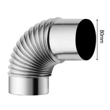 1x50-100mm 90 koleno odkouření, ohyb komínové vložky, vícenásobné odkouření sporáku, plynového ohřívače vody, výfukového potrubí,