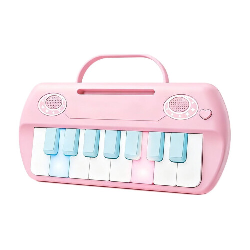 Portable Electronic Keyboard Piano for Beginners – Educational Toy with Multiple Sounds (Pink) 1