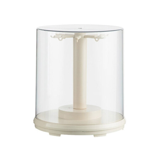 360 Rotating Display Case for Plush Dolls & Keychains – Dust-Proof, Stackable, Compatible with Collectibles (No Dolls)
