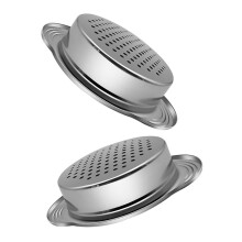 Lot de 2 passoires en acier inoxydable pour conserves alimentaires, filtres et égouttoirs.