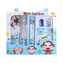 Complete Stationery Set - Includes Pencil Case, Pencils, Ruler, Sharpener, Eraser, and Notebook - Cute and Durable Design for Learning