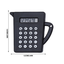 Mini Kettle-Shaped Chain Calculator, 8-Digit LCD, Candy Color Pocket & Keyring Decor – Compatible with Home/Office Basic Calculators