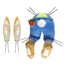 Osterhasenohren-Kranz-Set – 53 cm Frühlings-Türdeko, Hängedekoration für drinnen und draußen, Bastelbedarf, Willkommensschild, Geschenkidee