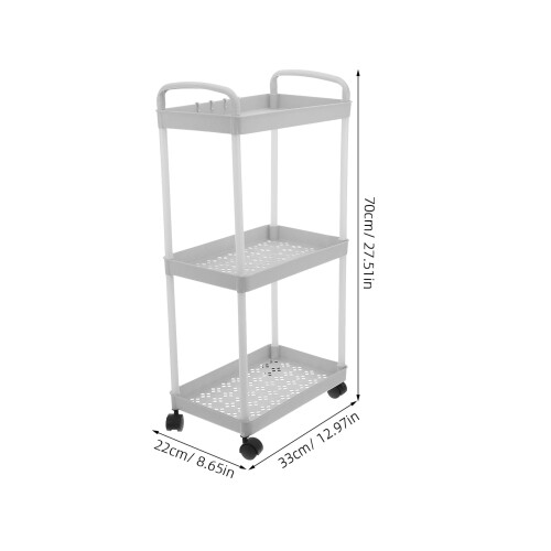 Bedside Cart for Baby Essentials Rolling Craft Office White 1