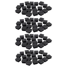 80 Pcs Plastic Square Blanking End Caps Tube Inserts 25mm x 25mm