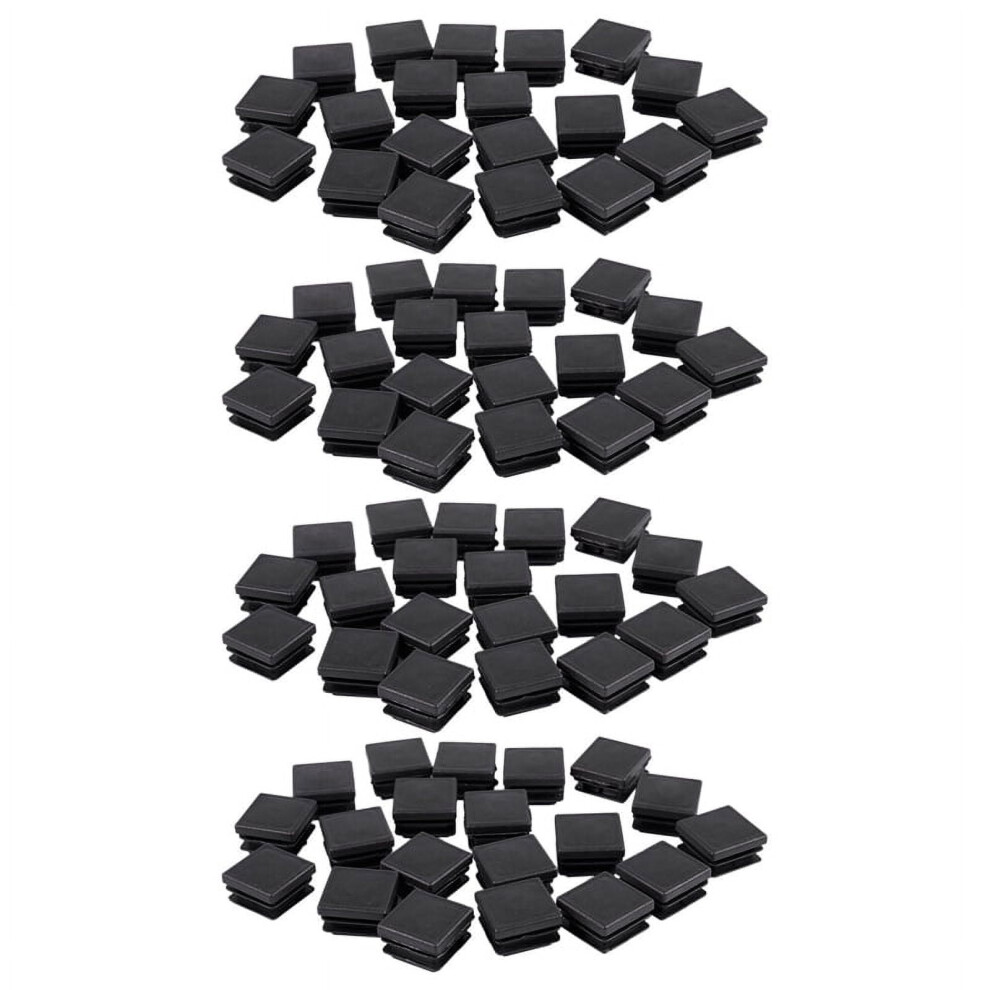 80 Pcs Plastic Square Blanking End Caps Tube Inserts 25Mm X 25Mm 9401284793007