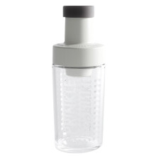Glass Sugar Dispenser with Pour Spout & Auto-Measure, 8.8oz, Compatible with Coffee/Tea/Baking