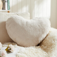 Heart Pillows for Valentine's Day, White Heart Shaped Pillows, Ultra Soft Small Cute Fluffy Pillows