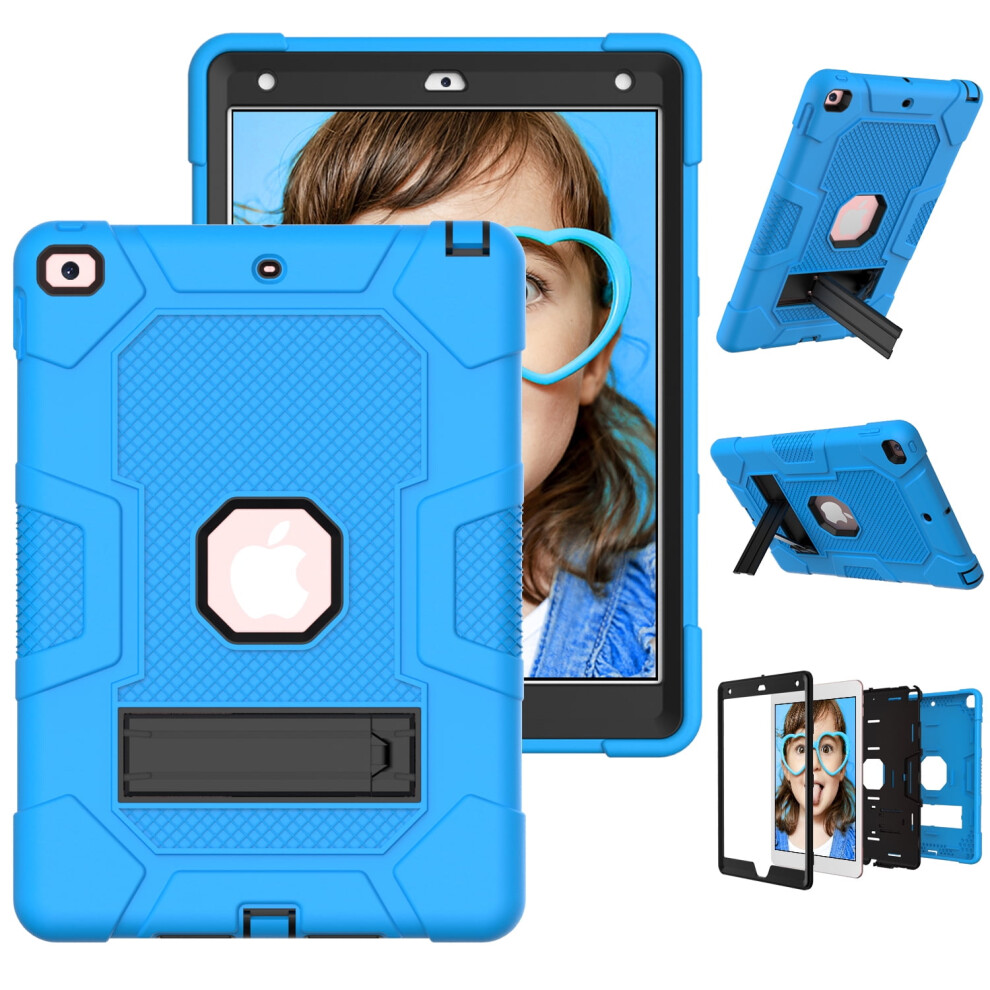 Heavy Duty Shockproof Kickstand Case For Ipad 6Th & 5Th Gen (9.7", 2018/2017), Â Compatible With Ipad 6Th Gen, Compatible With Ipad 5Th Gen Blue 9097180875796