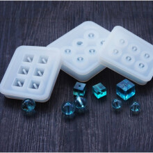 4Pcs White Silicone Bead Mold Reusable Casting Mould for Jewelry Making