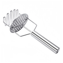 Double Layer Stainless Steel Potato Masher With Comfortable Grip Design
