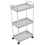 Bedside Cart for Baby Essentials Rolling Craft Office White 6