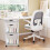 Bedside Cart for Baby Essentials Rolling Craft Office White 8