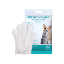 Disposable Pet Cleaning Gloves for Cats & Dogs – Waterless Bath, Deodorizing & Massage – Soft Polyester, 9.45x5.71 in