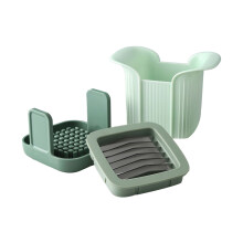 Vegetable Chopper, Multifunctional Pro Food Chopper, Kitchen Vegetable Slicer Dicer Cutter,Veggie Chopper with 4 Blades,Carrot Chopper with Container