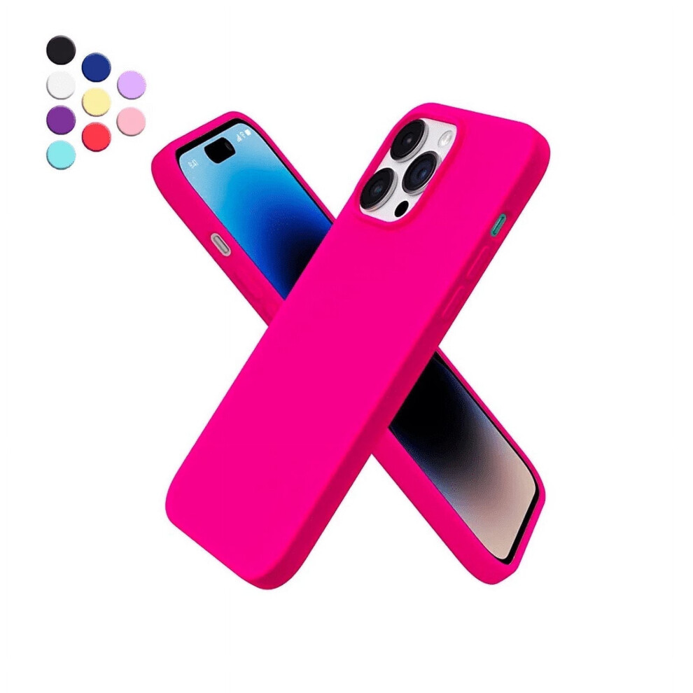 Silicone Soft Case Designed For Compatible With Iphone 14 Pro Max Shockproof Durable Slim Fit, Hot Pink 9426043829056
