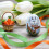 Hand-Painted Resin Easter Egg Ornament 1.6 x 2.4 in 1