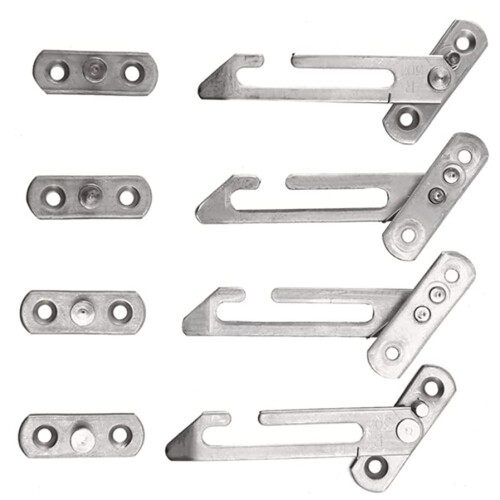4 Pack Window Restrictor Locks Window Restrictor Hook Steel Lock Restrictor with Screws Window Hardware