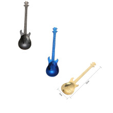3PCS Stainless Steel Guitar Mixing Stirring Coffee Tea Spoons -Elegant,Mutifunctional for Cafe Latte,Hot Chocolate,Hot Drinks,Dessert