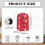 Rabbit Pattern Top Handle Polyester Kitchen Blender Dust Cover with Durable for Kitchen Home 5