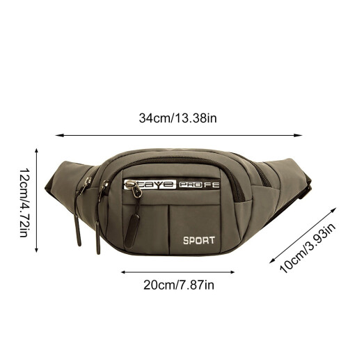 Τσάντα μέσης Crossbody για άνδρες και γυναίκες, αδιάβροχη, τσαντάκι μέσης με 1