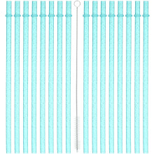 Pailles vertes Raindrops pour boissons, lot de 25, réutilisables, pour les fêtes et le quotidien.